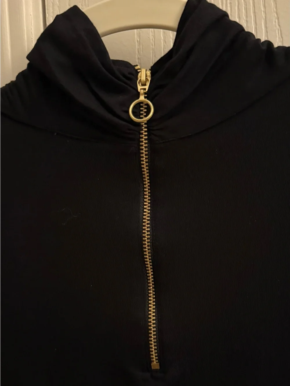 NWOT Free People Black Women’s Small Sleeveless Draped Back Top Zipper Classic